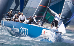 Azzurra in regata nelle acque di Cascais