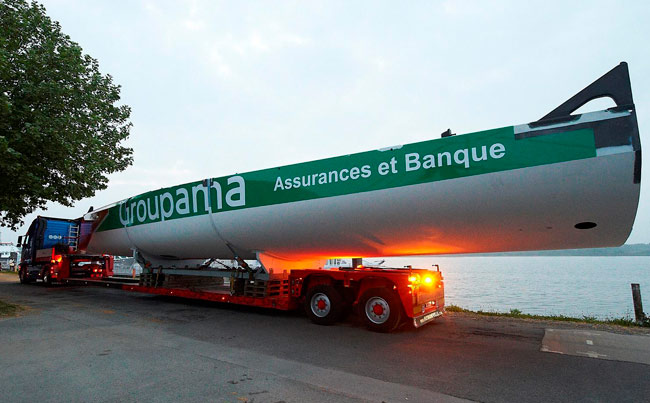 Il nuovo scafo di Groupama, che sarà varato il prossimo 10 maggio