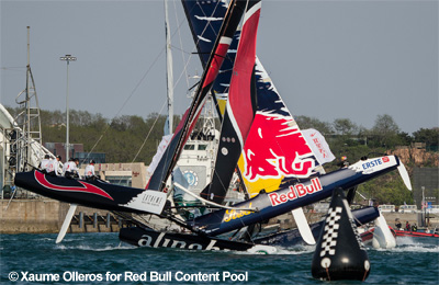 Incidente che ha messo fuori gioco Alinghi & Red Bull Sailing Team