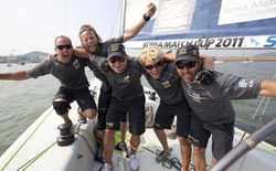 Hansen e compagni festeggiano la vittoria in Corea