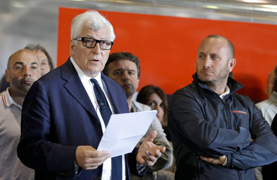 da sinistra Patrizio Bertelli e Max Sirena