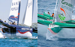 Banque Populaire, a sinistra, e Groupama, a destra
