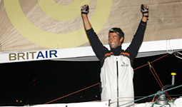 Le Cleac'h all'arrivo di Brest