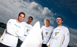 Ben Ainslie con il team di Oman Air