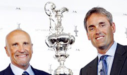 Coutts e Onorato durante la presentazione della nuova Coppa America