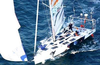 Matteo Miceli in mezzo all'Oceano