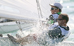 Simon Sivitz Kosuta e Jas Farneti in regata nelle acque di Doha