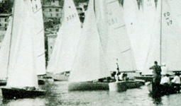 La partenza della prima Centomiglia, nel 1959