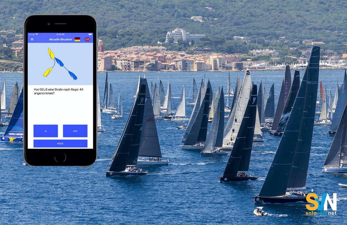 Una schermata dell'APP Protest che aiuterà i velisti a redigere correttamente una protesta in regata