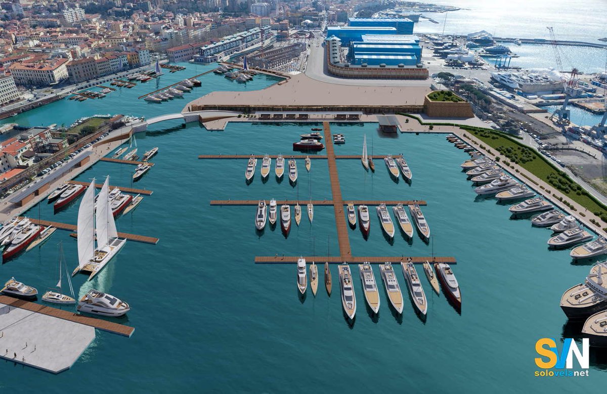 Il Marina di Livorno voluto da D-Marin in collaborazione con il gruppo Azimut-Benetti. Il marina sarà completato nel 2027