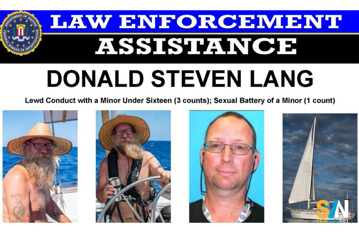 L'avviso di ricerca per Donald Lang, lo skipper fuggitivo