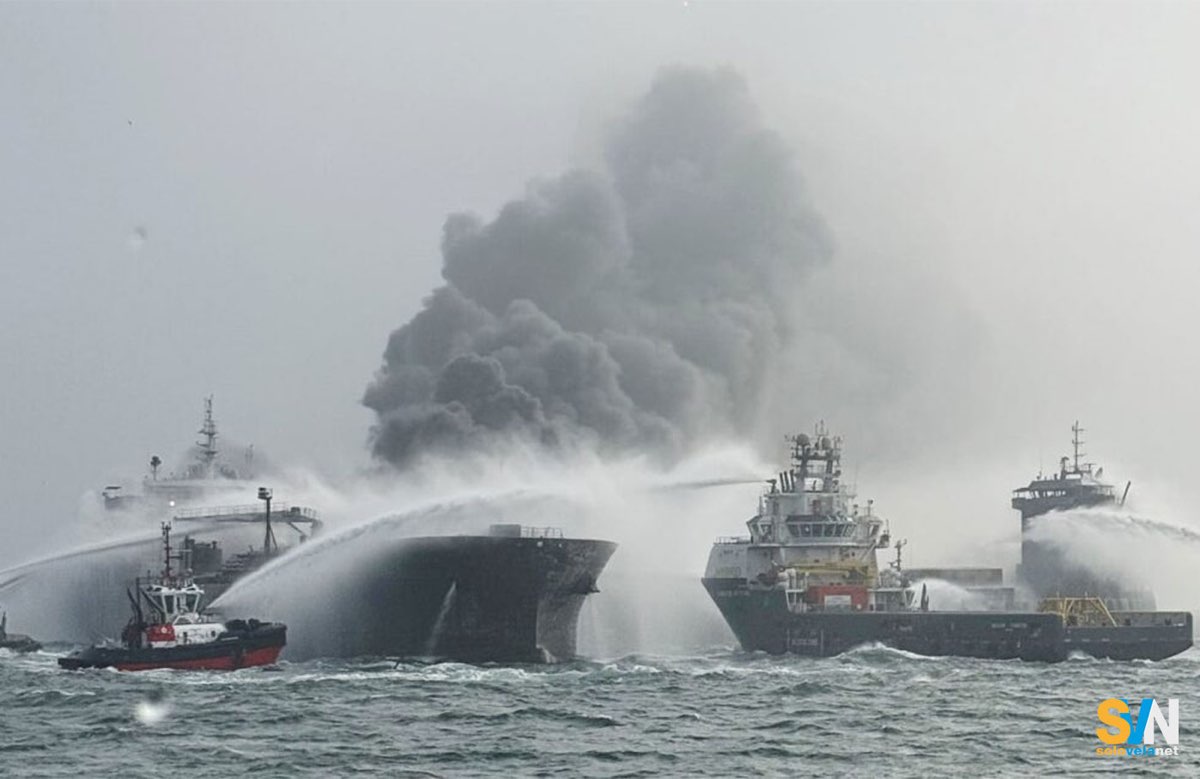 Collisione tra una petroliera e un mercantile al largo della Gran Bretagna