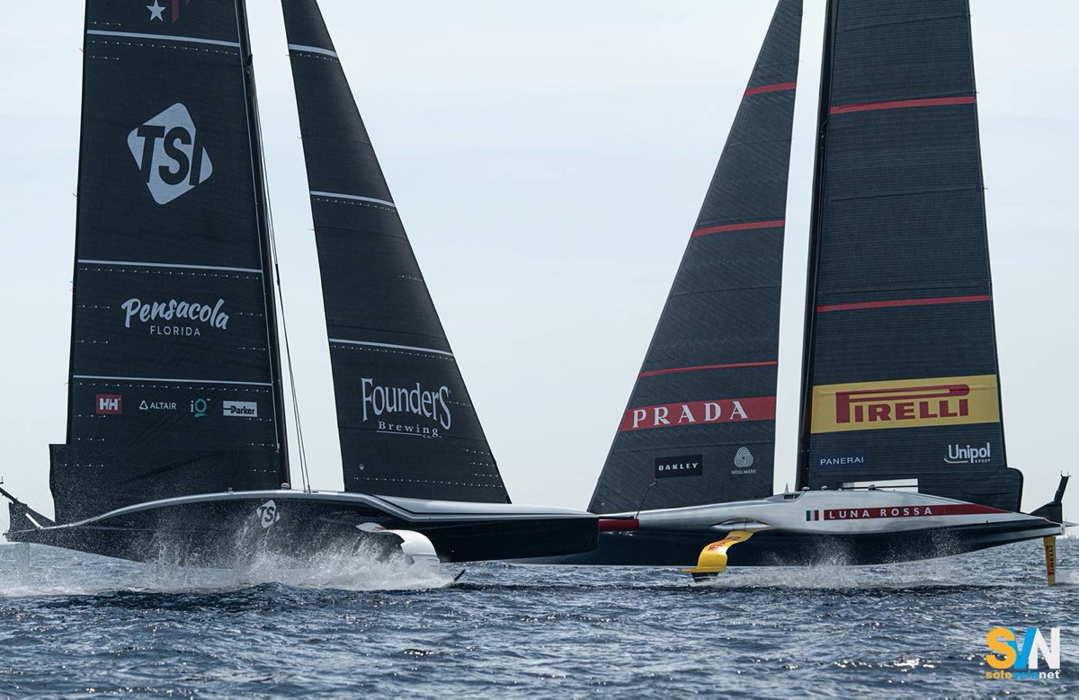 Coppa America: Luna Rossa a Barcellona, primi incroci con American Magic