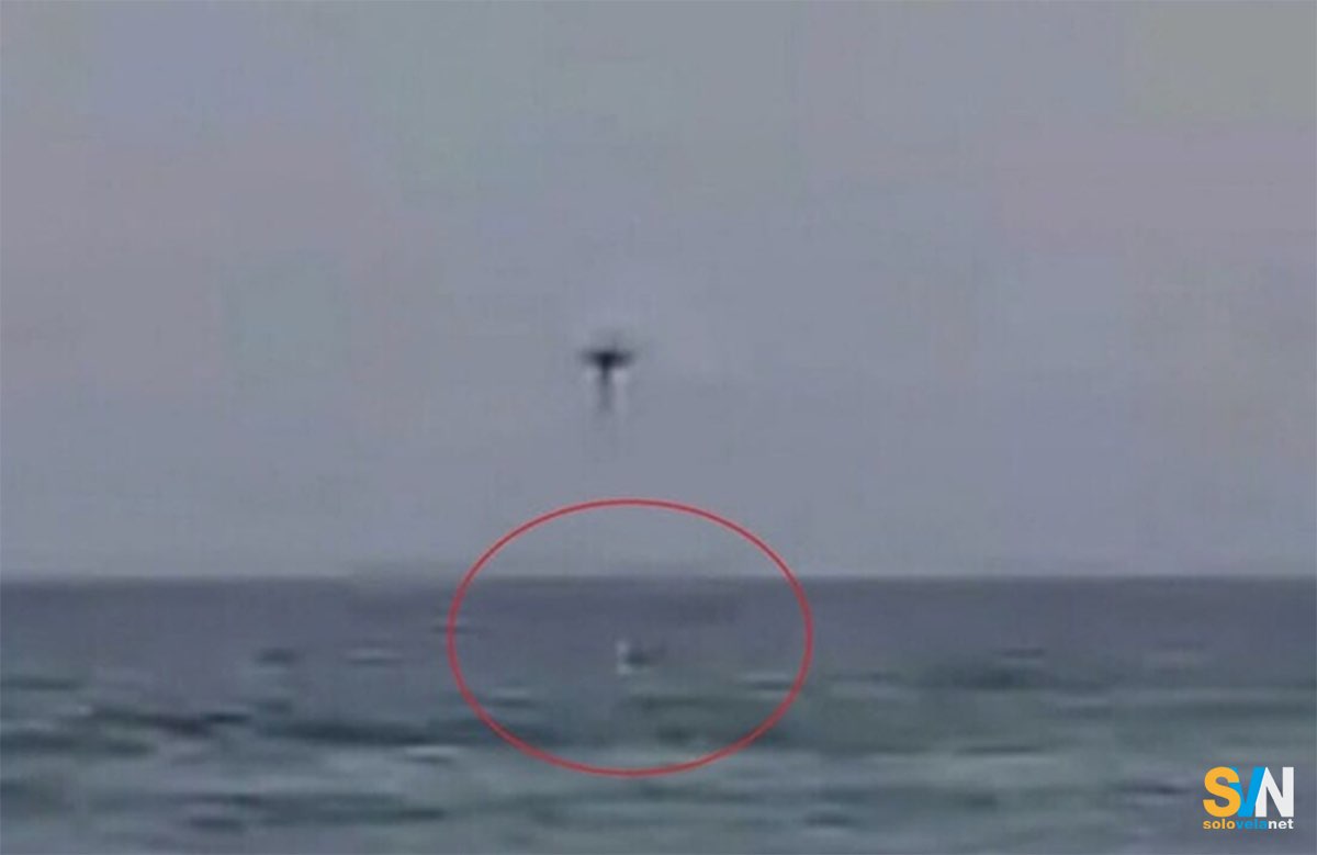 Pescatore di squali salva una ragazza con il suo drone da pesca