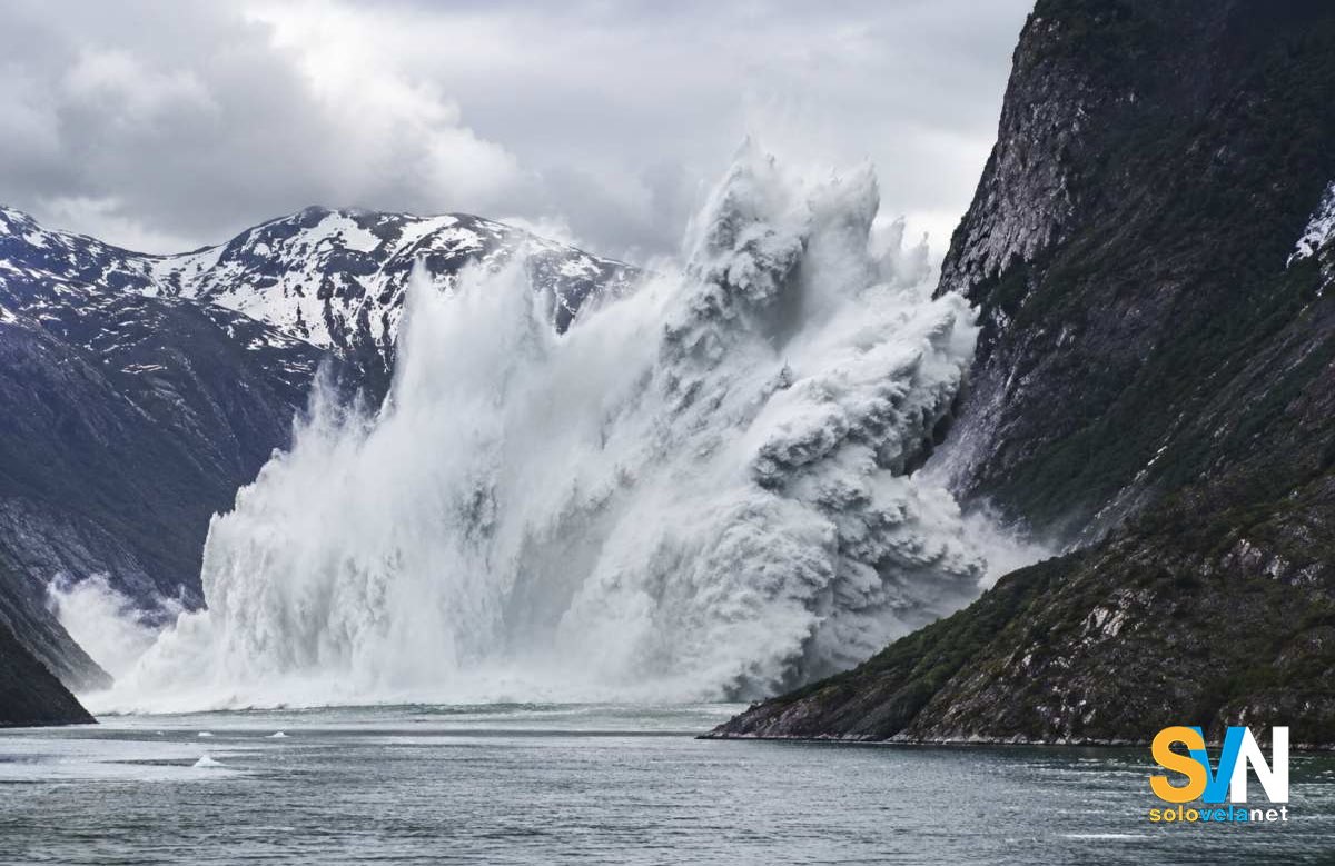 Il fondo del fiordo di Tracy Arm in Alaska dove si è verificato il secondo tsunami pià grande del mondo con onde alte 481 metri