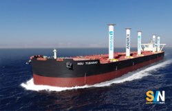 Vale punta sul vento: navi mercantili con vele cilindriche
