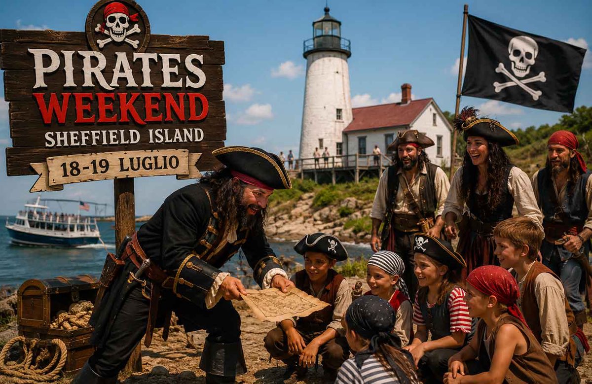 Immagine realizzata con intelligenza artificiale per illustrare il Pirates Weekend di Sheffield Island