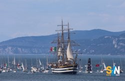 L’Amerigo Vespucci accoglie l’America’s Cup e promuove Napoli 2027