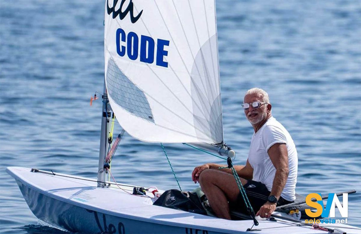 Dan Lenard a bordo del suo ILCA7