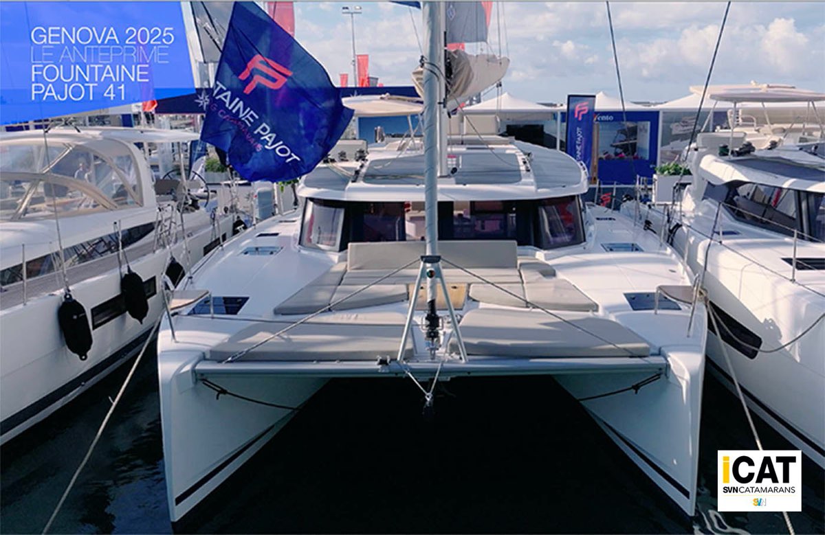 L'FP 41 new, nuovo catamarano della Fountain Pajot esposto al 65° Salone Nautico di Genova