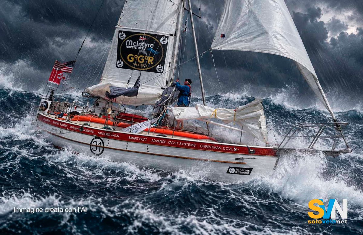 Gunnar Christensen, impegnato nel giro del mondo sul cutter Hans Christian 34 Pompoen durante la burrasca