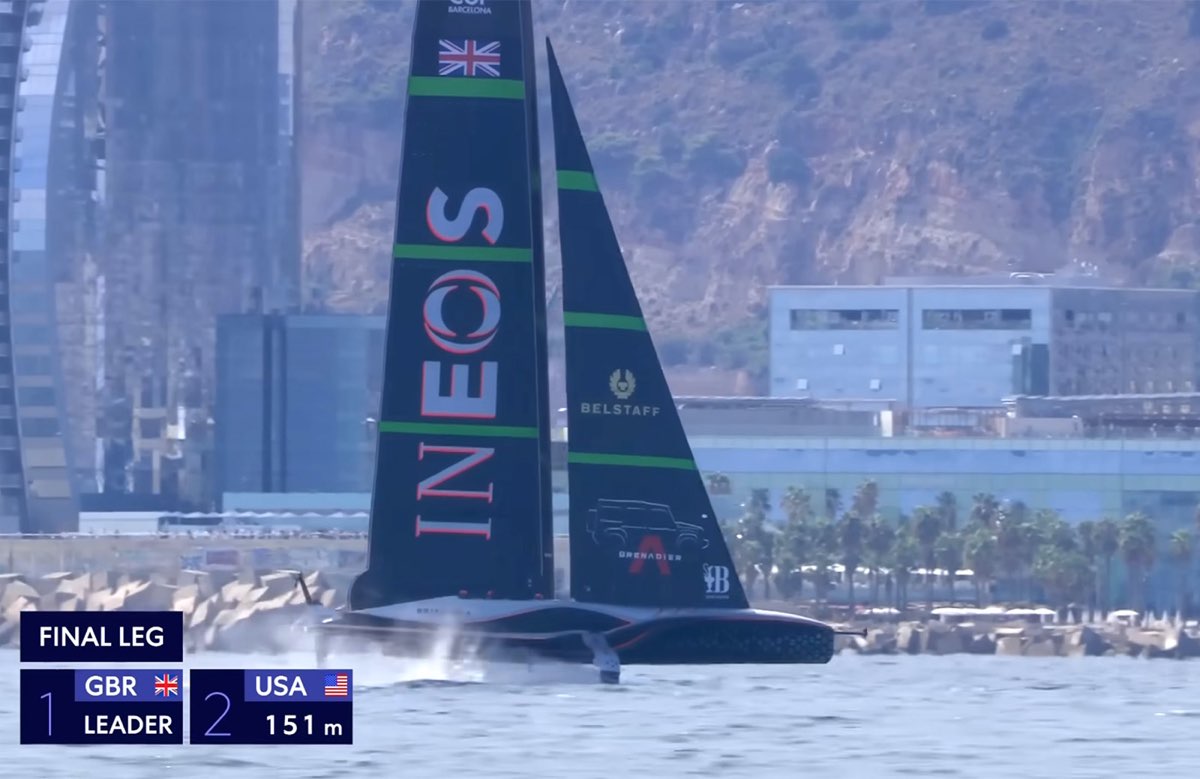Ineos Britannia domina contro Luna Rossa, inglesi primi nel Round Robin - day 8