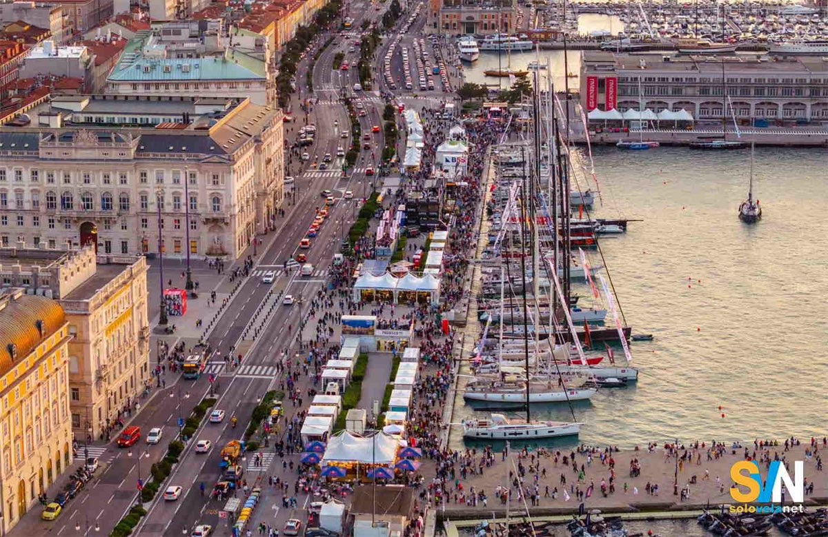 Una vista dell'area della Barcolana nel centro di Trieste