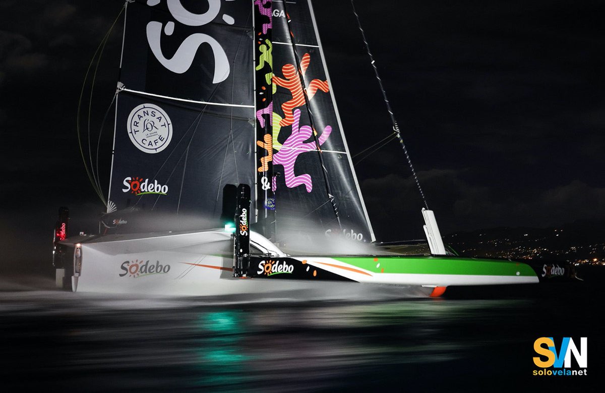 Thomas Coville con il suo Sodebo