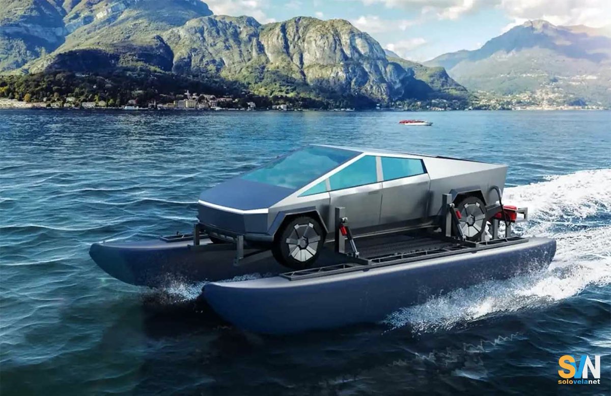 Tesla Cybertruck: il pick-up elettrico si trasforma in barca