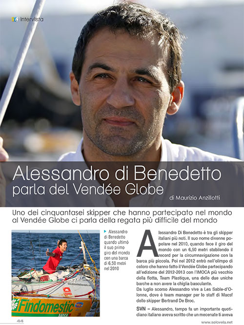 Alessandro di Benedetto parla del Vendée Globe