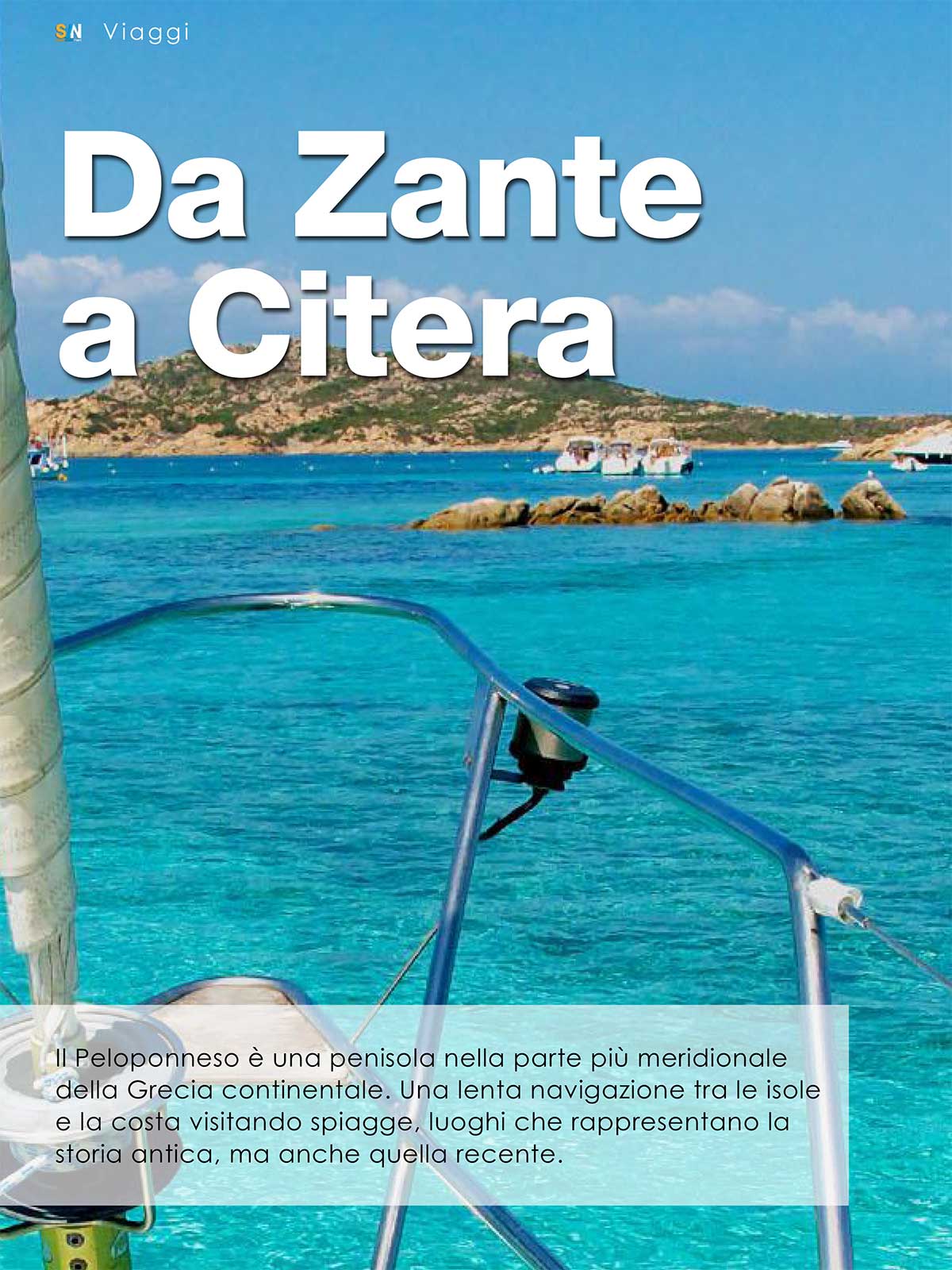 Navigare in barca a vela da Zante a Citera