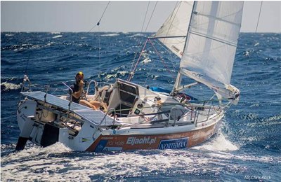 Szymon Kuczynski a bordo del suo Maxus 22
