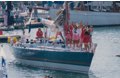 Whitbread Round The World Race: il Maiden Le ragazze del Miden durante l'arrivo in una delle tappe dela Whitbread dell'89