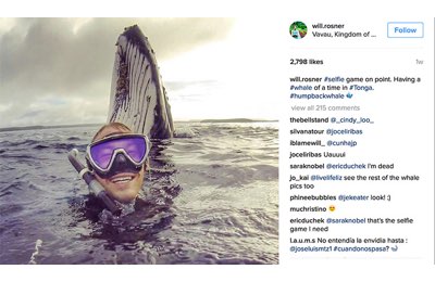 Will Rosner selfie con la balena
