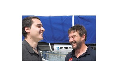 Marco Nannini (a sinistra) con Giovanni Soldini
