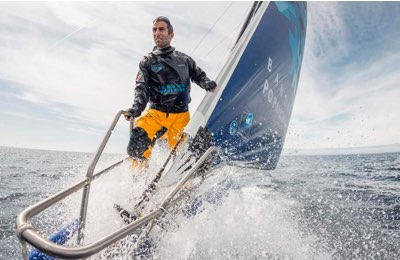 Armel Le Cleac'h conduce la Vendée Globe